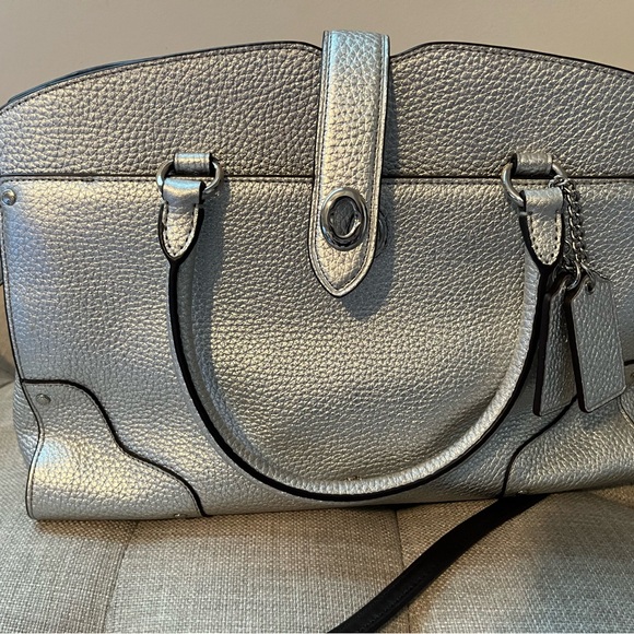 Coach Silver Satchel Bag - Picture 1 of 9